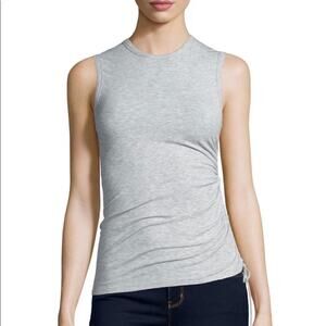 Theory Rimaeya Tie Side Cinched Gray Tank Top M